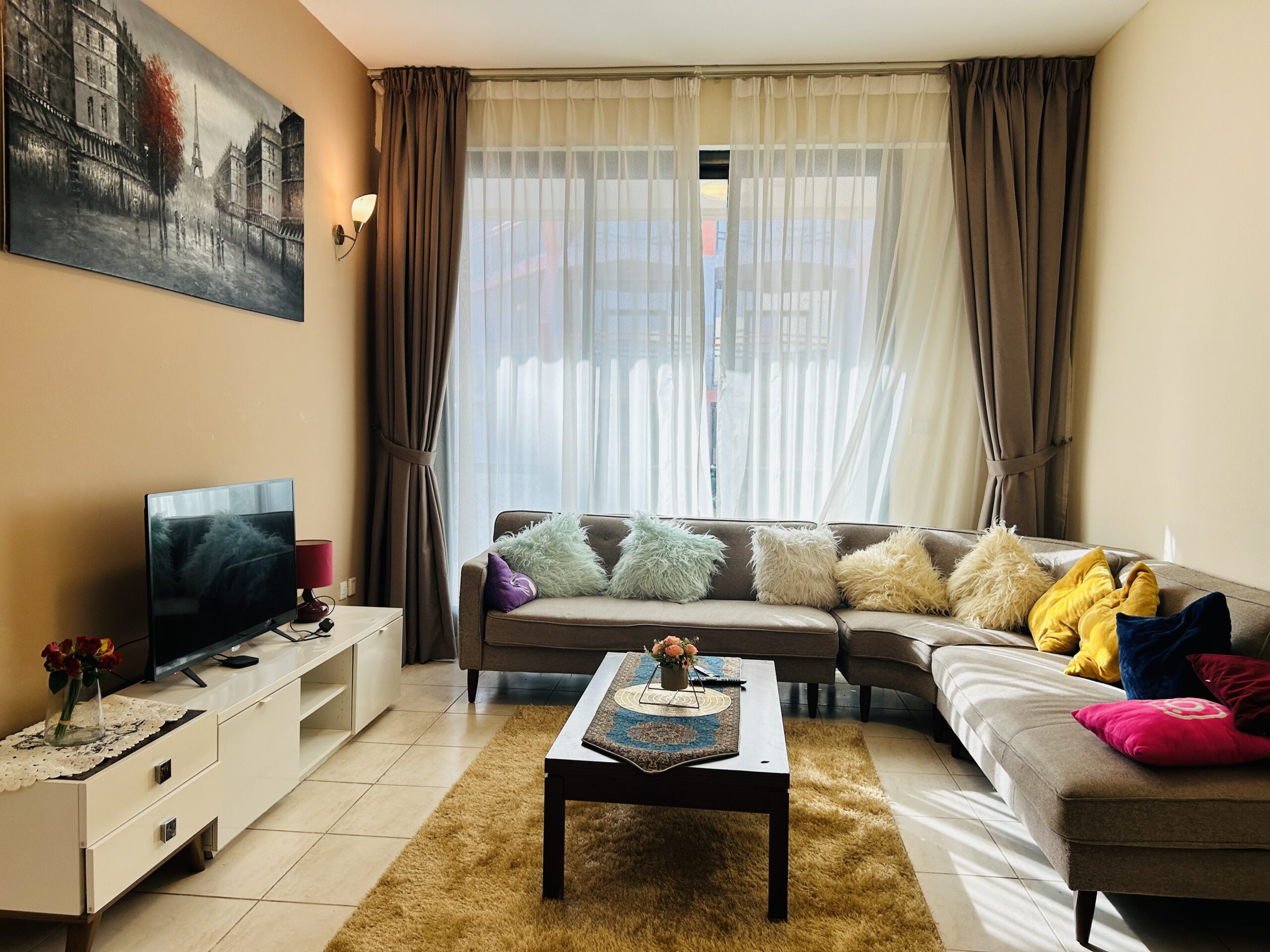 living room soft silk